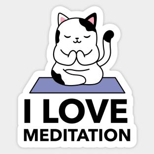 I Love Meditation Sticker